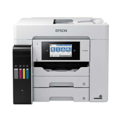 Epson® EcoTank Pro ET-5850 All-in-One Supertank Printer, Copy/Fax/Print/Scan (EPSC11CJ29201C)