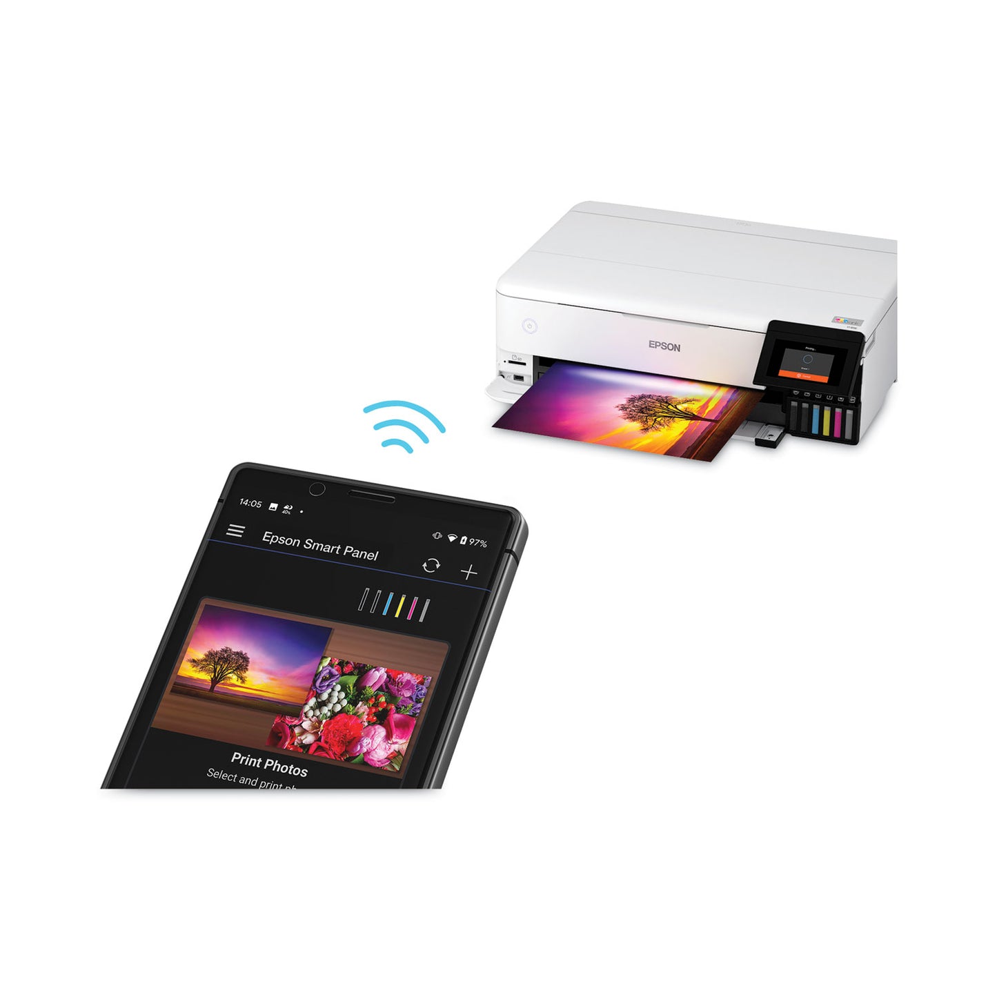 Epson® EcoTank Photo ET-8550 Special Edition All-in-One Supertank Printer, Copy/Print/Scan (EPSC11CJ21201C)