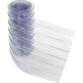 Global Industrial Replacement 12" x 10' Scratch Resistant Ribbed Clear Strip for Strip Curtains (WB786CP18)