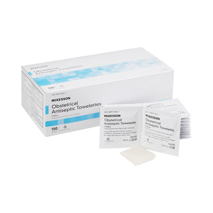 McKesson Obstetrical Cleansing Towelette Individual Packet Clean Scent 100 Count (854452_CS)