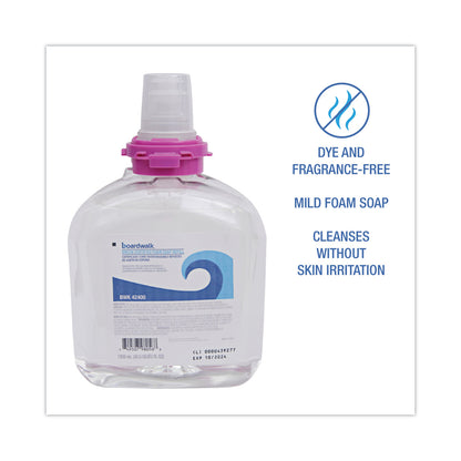 Boardwalk® Green Certified Foam Soap Refill, Unscented, 1,200 mL, 2/Carton (BWK42400)