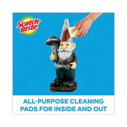 Scotch-Brite® Dobie All-Purpose Cleaning Pad, 3.15 x 4.95, 2.24" Thick, Yellow, 24/Carton (MMM56855)