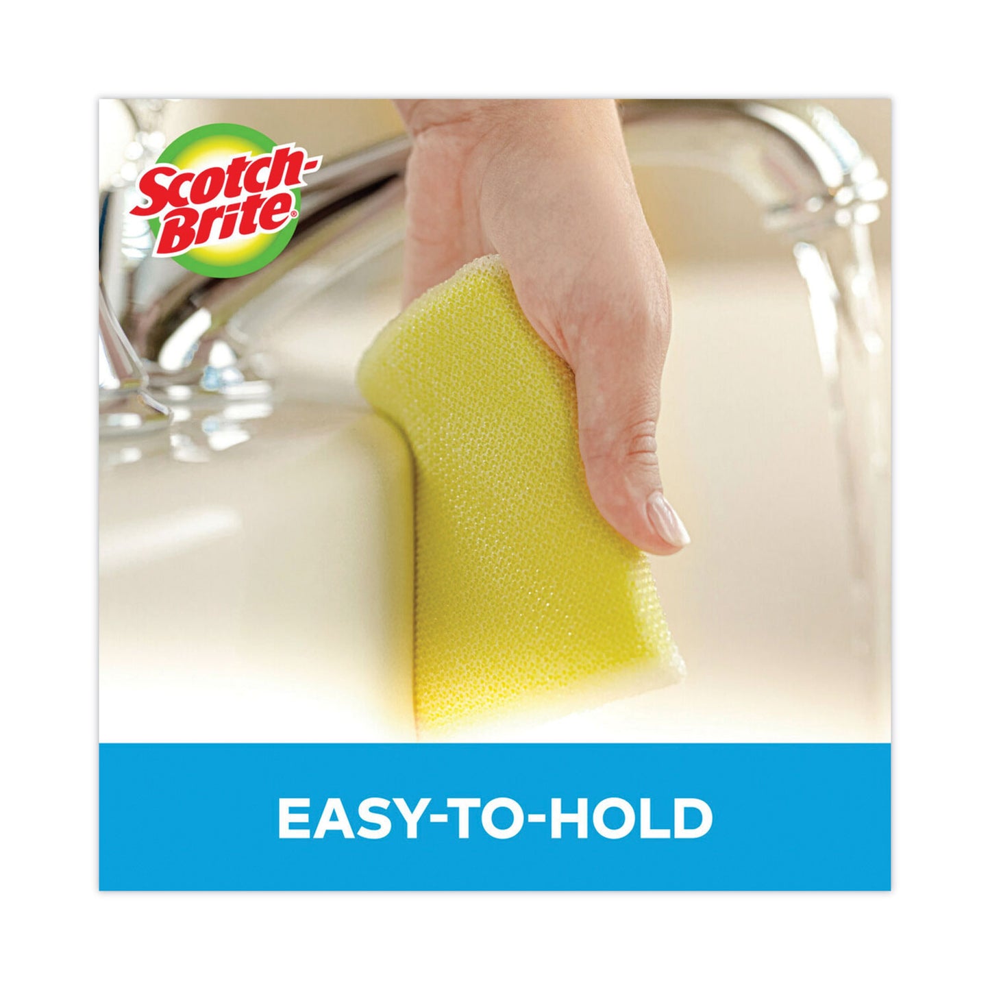 Scotch-Brite® Dobie All-Purpose Cleaning Pad, 3.15 x 4.95, 2.24" Thick, Yellow, 24/Carton (MMM56855)