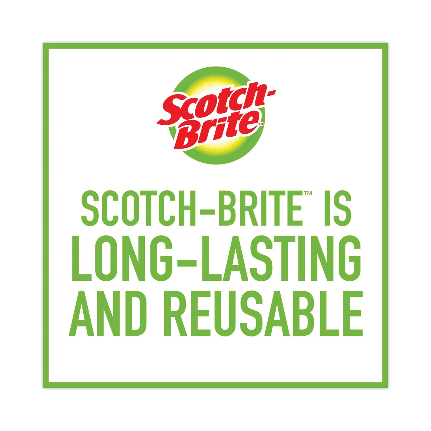 Scotch-Brite® Dobie All-Purpose Cleaning Pad, 3.15 x 4.95, 2.24" Thick, Yellow, 24/Carton (MMM56855)