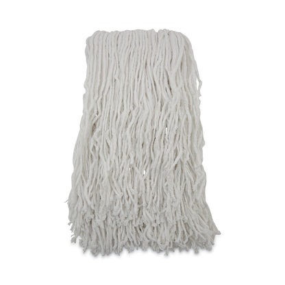 Boardwalk® Cut-End Wet Mop Heads, Rayon, White, 12/Carton (BWKRM03032S)