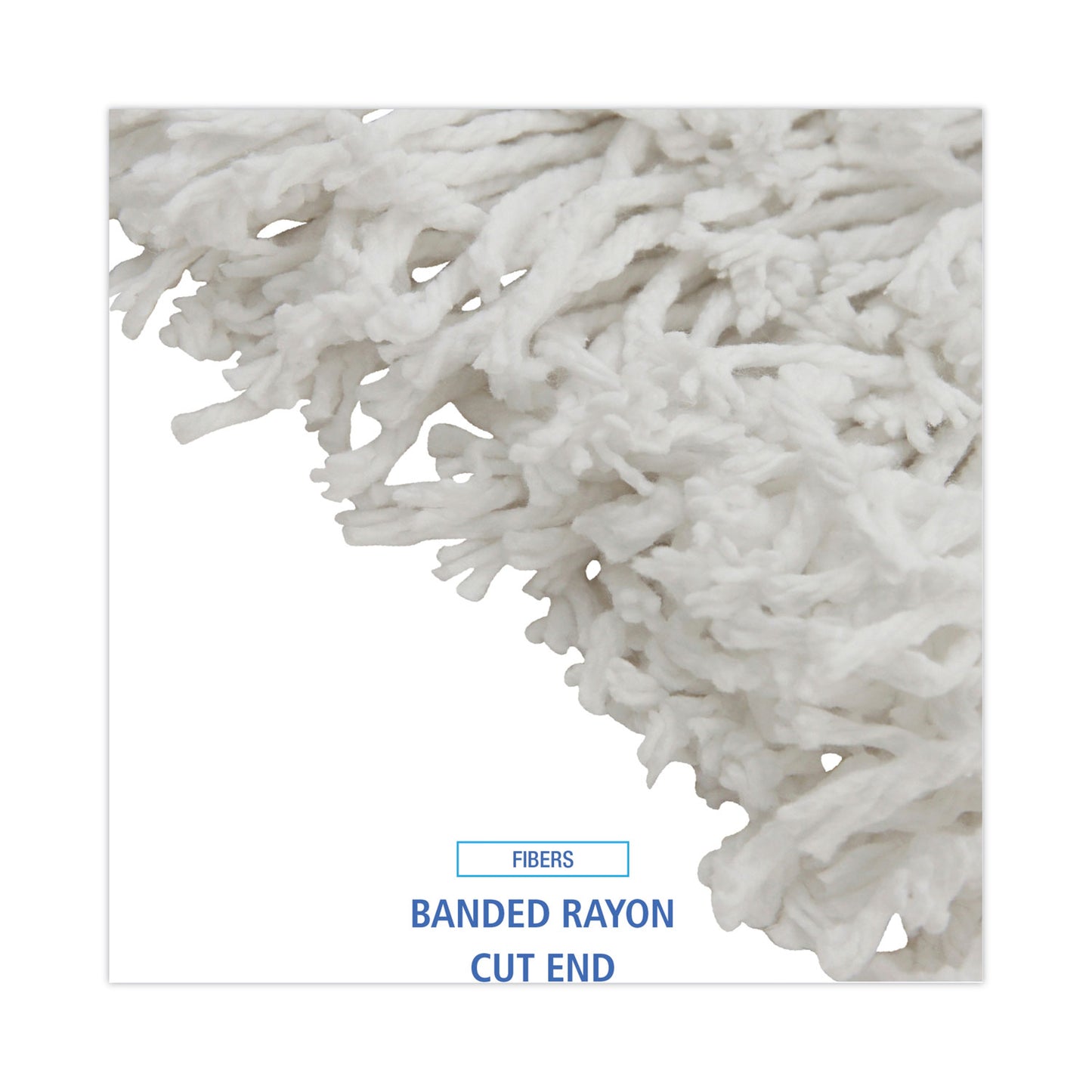 Boardwalk® Cut-End Wet Mop Heads, Rayon, White, 12/Carton (BWKRM03032S)