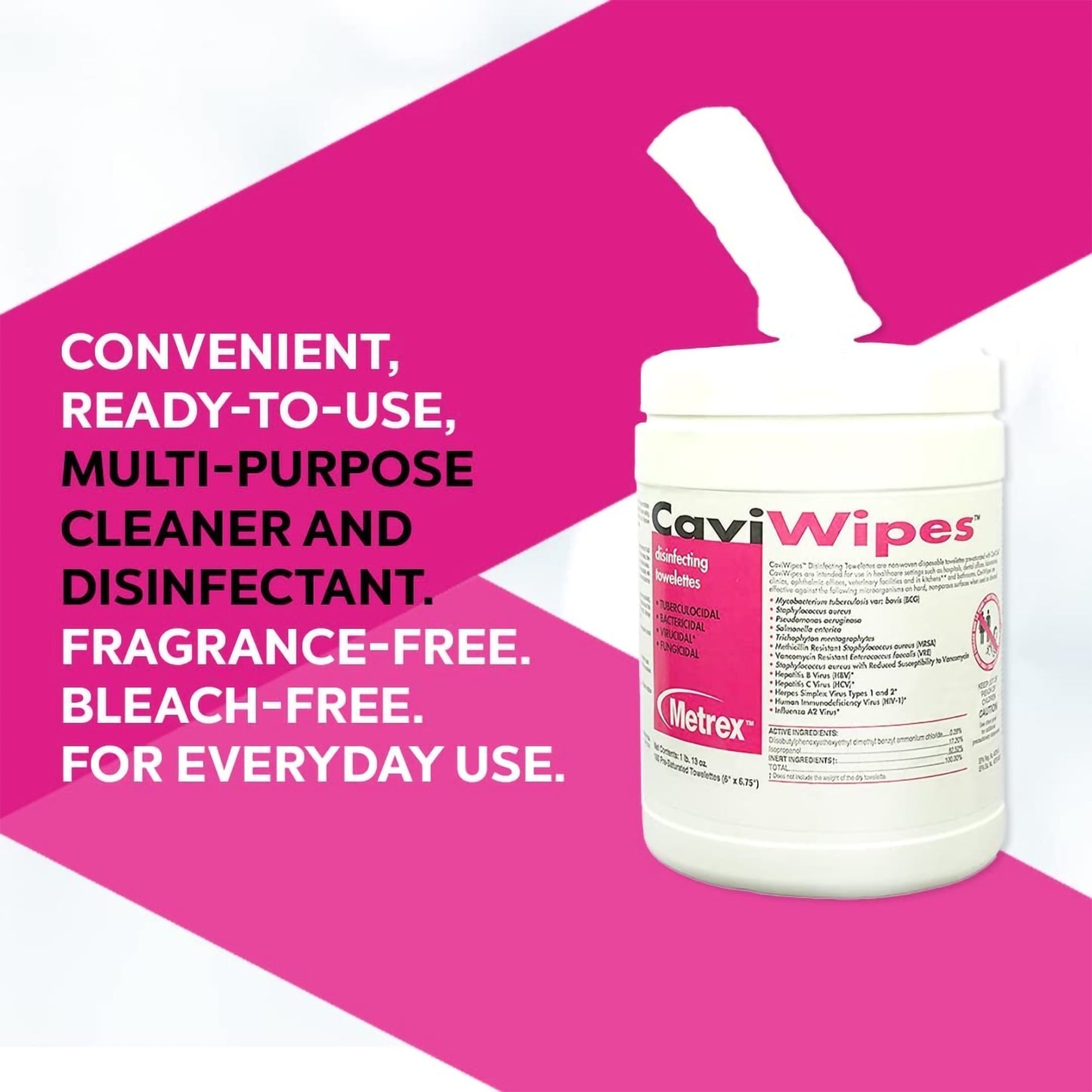 CaviWipes™ Surface Disinfectant Premoistened Alcohol Based Manual Pull Wipe 160 Count Canister Alcohol Scent NonSterile (455706_EA)