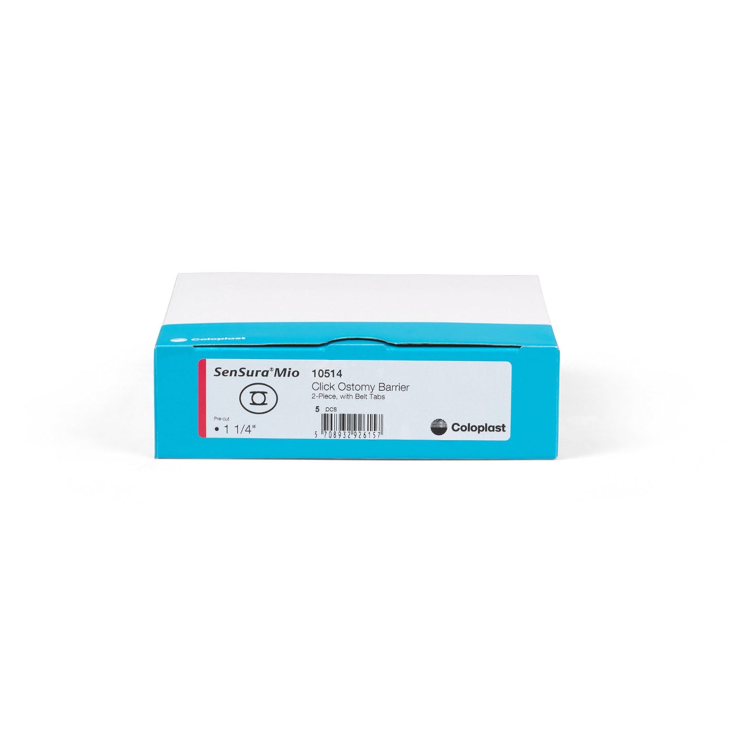 SenSura® Mio Click Ostomy Barrier Precut, Extended Wear Elastic Adhesive 50 mm Flange Red Code System 1-1/4 Inch Opening (891230_BX)