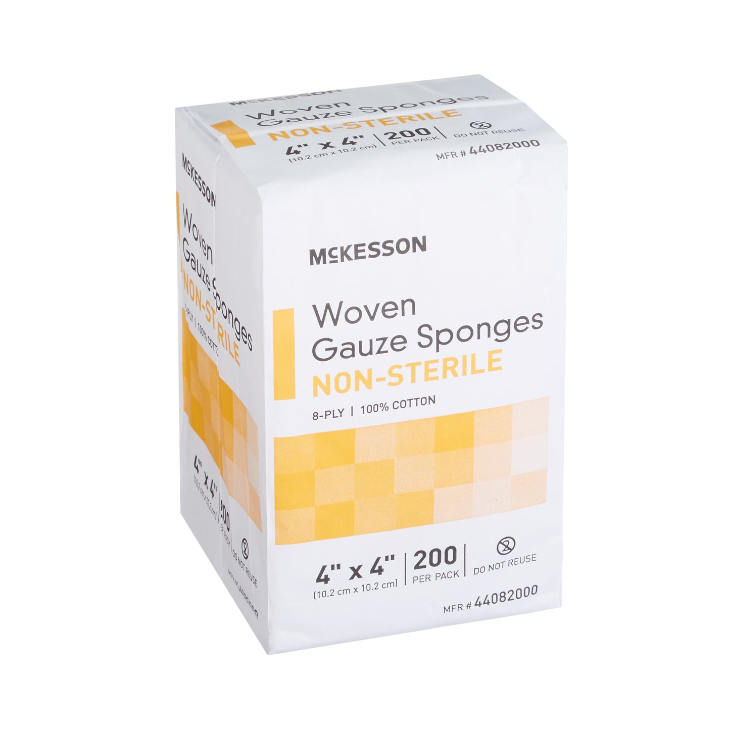 McKesson Gauze Sponge 4 X 4 Inch 8-Ply NonSterile 200 per Pack (440028_BG)