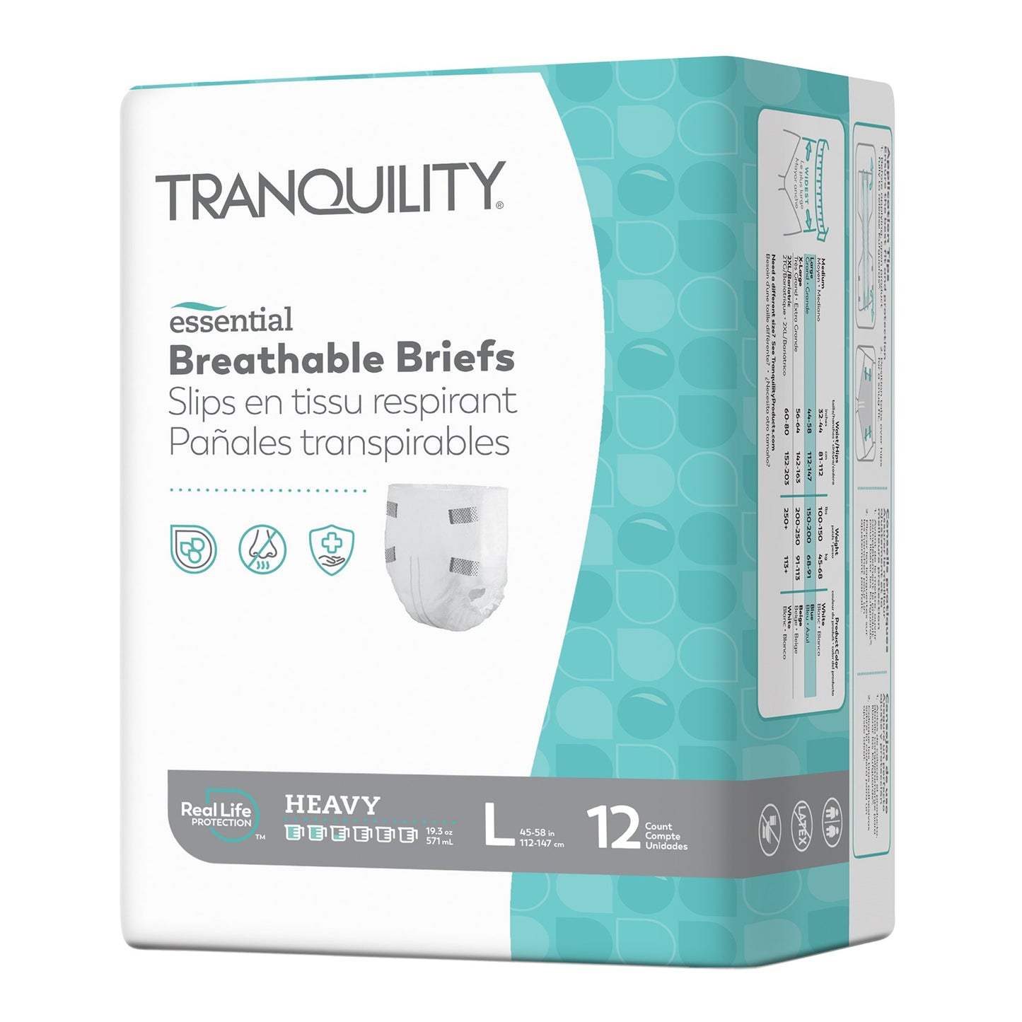 Tranquility® Essential Unisex Incontinence Brief Large Disposable Heavy Absorbency (1188955_CS)