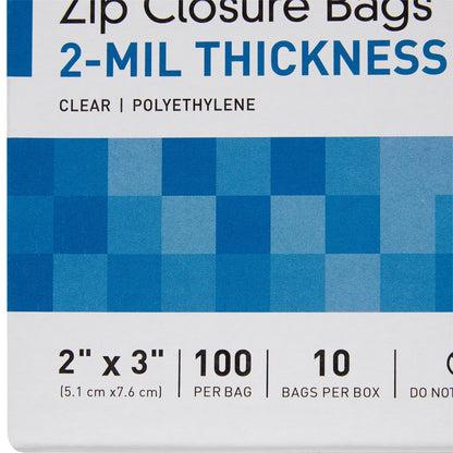 McKesson Reclosable Bag 2 X 3 Inch Polyethylene Clear Zipper Closure (957782_BG)