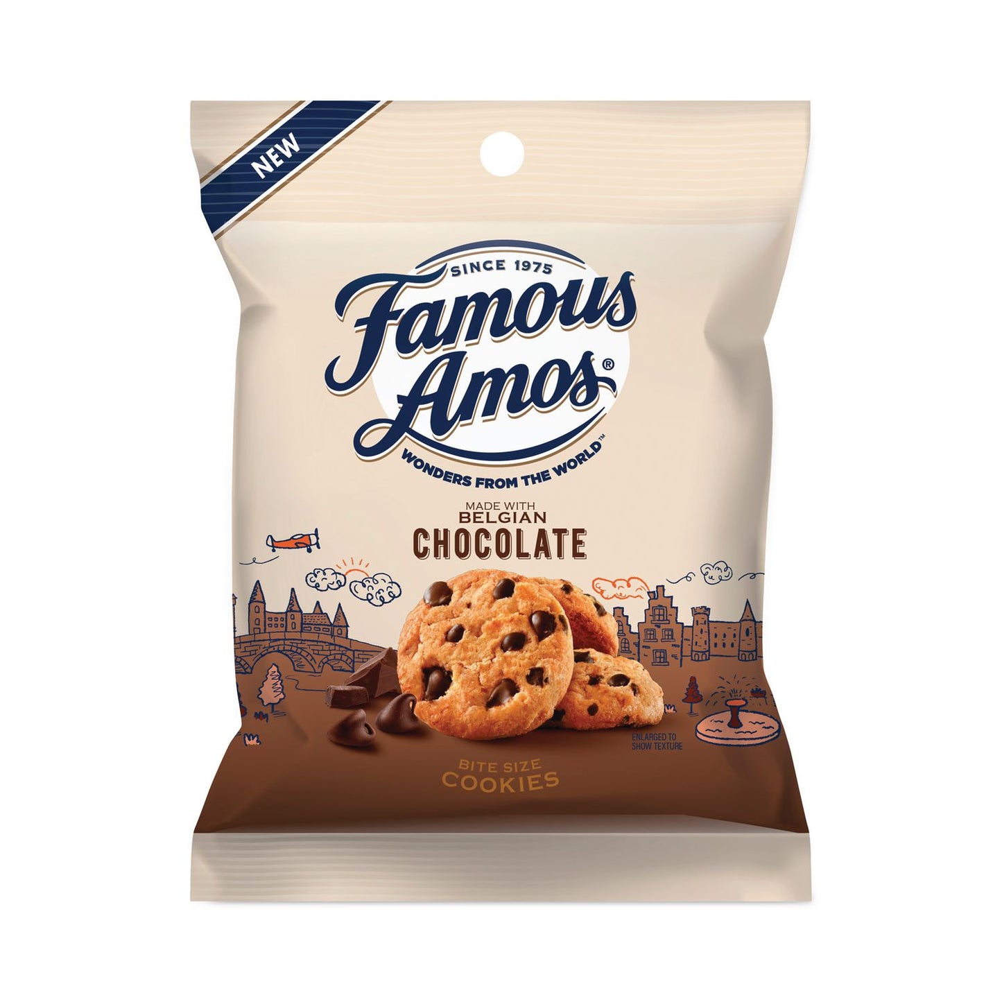 Famous Amos® Wonders from the World Cookies, 1 oz Bag, 30/Carton (FER06100)