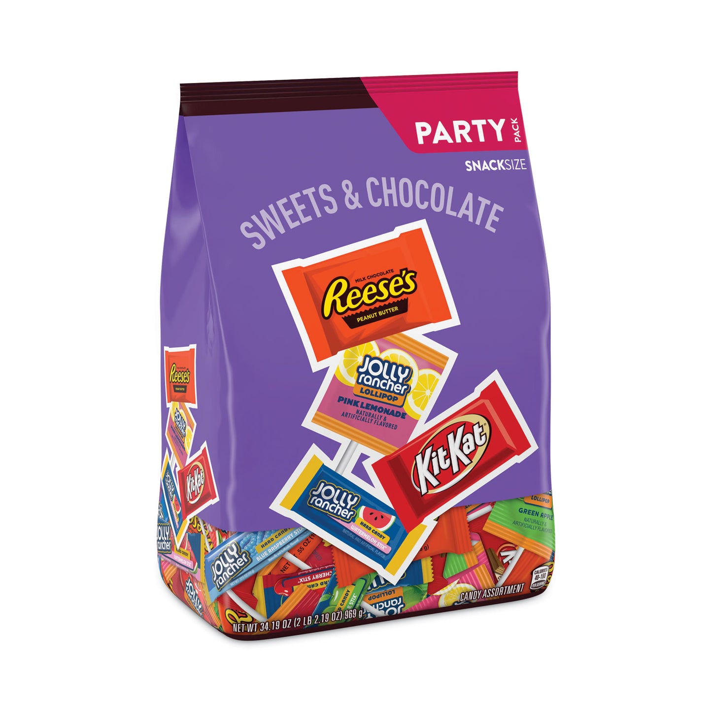 Hershey®'s Snack-Size Sweets and Chocolate Assortment Party Pack, 34.19 oz Bag (HRSHEC93942)