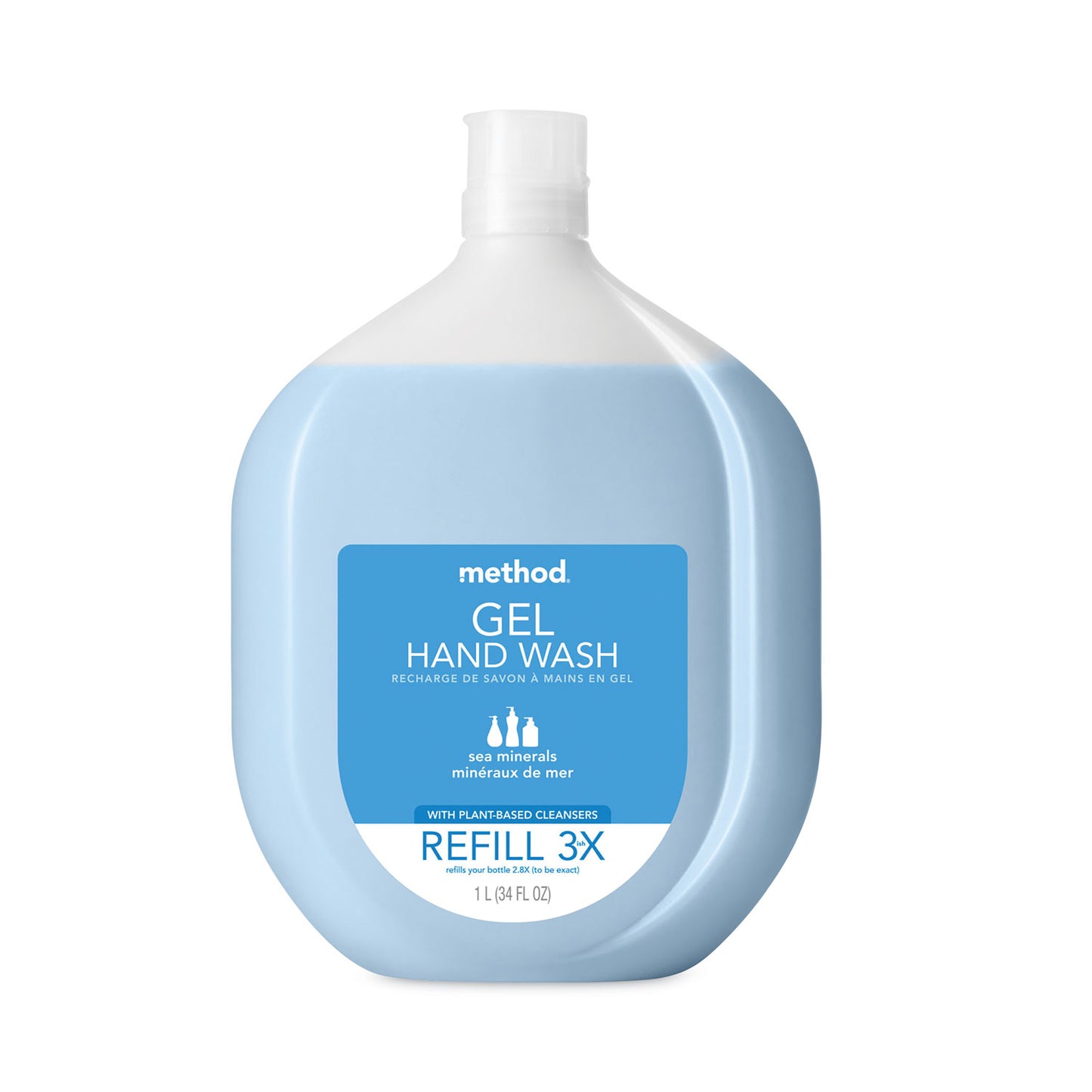 Method® Gel Hand Wash Refill Tub, Sea Minerals Scent, 34 oz (MTH378684)