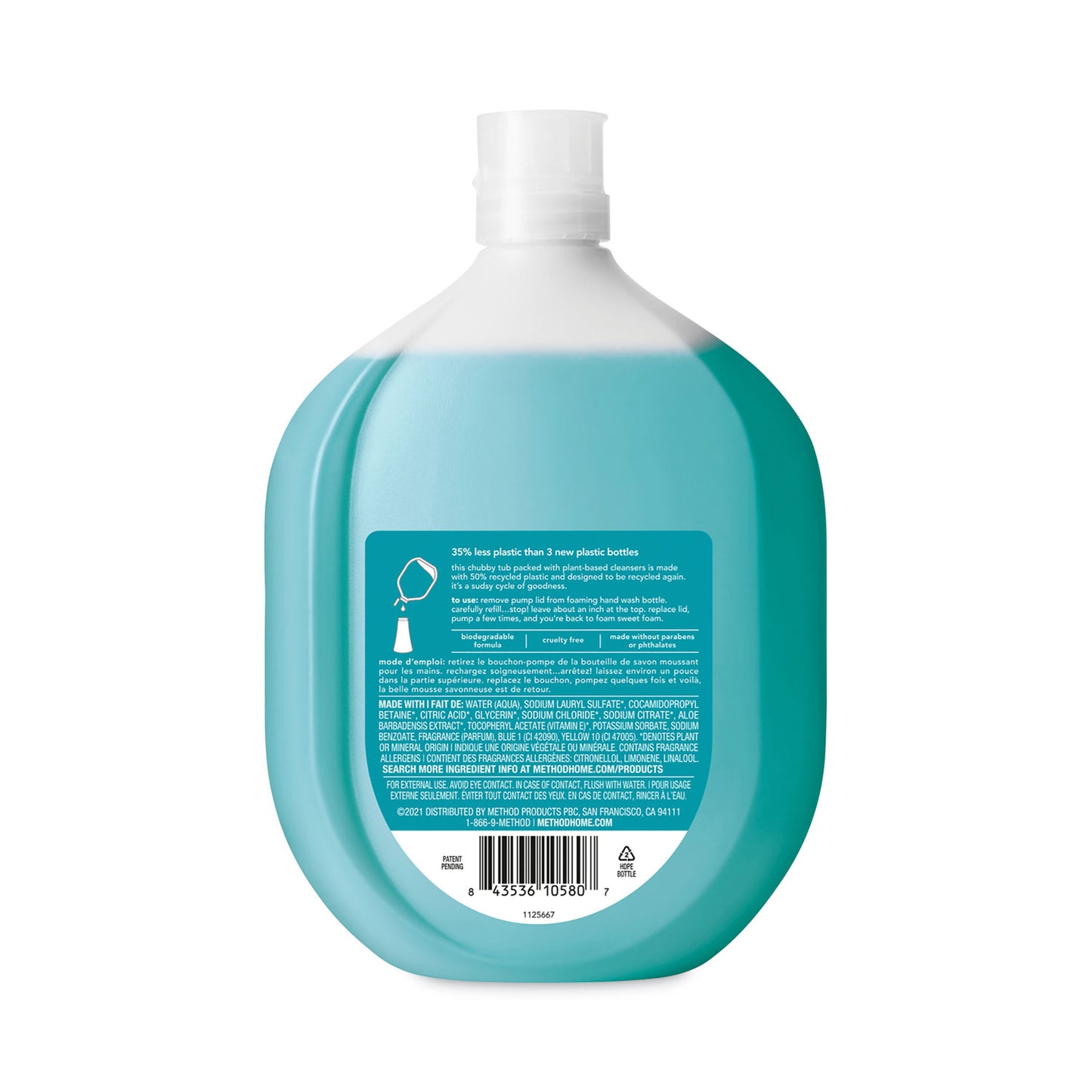 Method® Foaming Hand Soap Refill Bottle, Waterfall Scent, 28 oz (MTH377968)