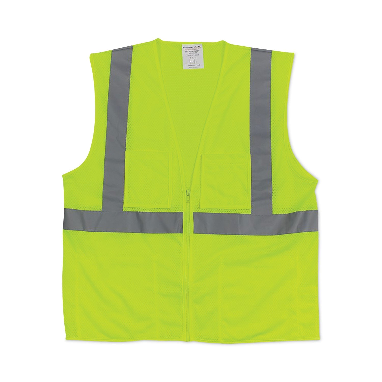 ansi-class-2-four-pocket-zipper-safety-vest-polyester-mesh-2x-large-hi-viz-lime-yellow-pid302mvgz4ply2_1