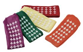 Posey® Risk Management Slipper Socks Unisex Adult One Size Fits Most Double Tread Single Patient Use Yellow (871391_BX)