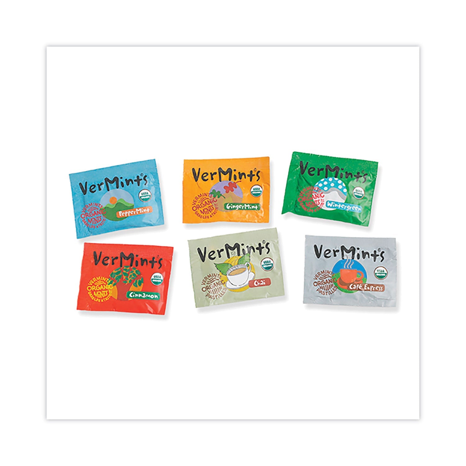 VerMints® VerMints Organic Mints/Pastilles, Assorted Flavors, 2 Mints ...