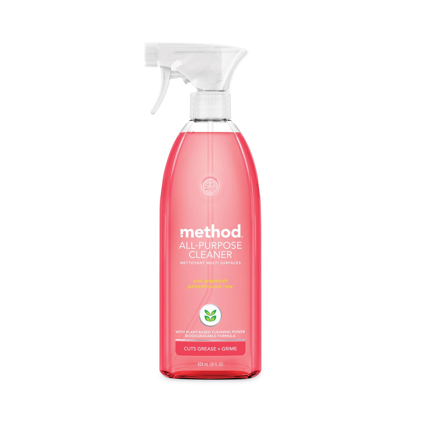 Method® All Surface Cleaner, Pink Grapefruit Scent, 28 oz Spray Bottle, 8/Carton (MTH377544CT)