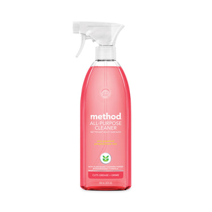 Method® All Surface Cleaner, Pink Grapefruit Scent, 28 oz Spray Bottle, 8/Carton (MTH377544CT)