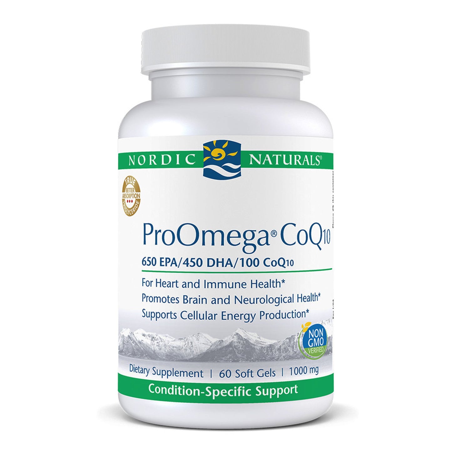 ProOmega® CoQ10 Dietary Supplement Ubiquinone 100 mg Strength Softgel 60 per Bottle (1264947_BT)