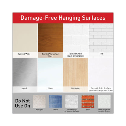 Command™ Damage-Free Hanging Indoor Refill Strips, (8) Small (0.63" x 1.81"), (4) Med (0.63" x 2.75"), (4) Large (0.75" x 3.65"),White (MMM17200)