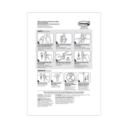 Command™ Damage-Free Hanging Indoor Refill Strips, (8) Small (0.63" x 1.81"), (4) Med (0.63" x 2.75"), (4) Large (0.75" x 3.65"),White (MMM17200)