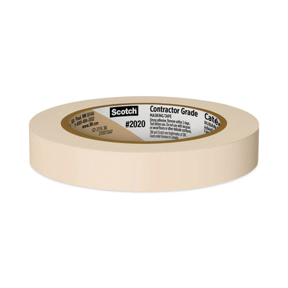 Scotch® Commercial-Grade Masking Tape for Production Painting, 3" Core, 0.7" x 60 yds, Natural (MMM202075ABK)