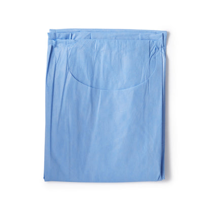Halyard Patient Exam Gown One Size Fits Most Blue Disposable (937757_BX)