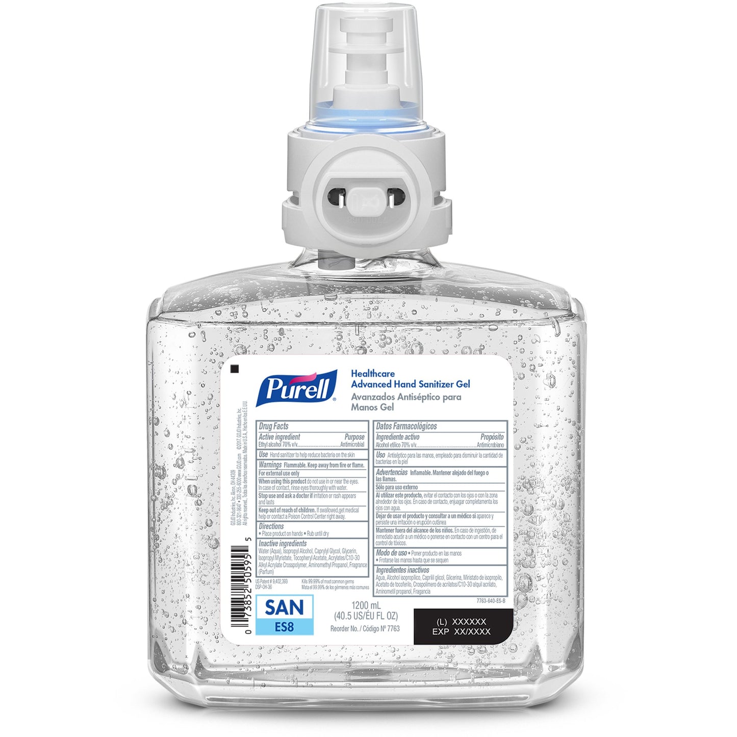 Purell® Healthcare Advanced Hand Sanitizer 1,200 mL Ethyl Alcohol Gel Dispenser Refill Bottle (1087442_CS)