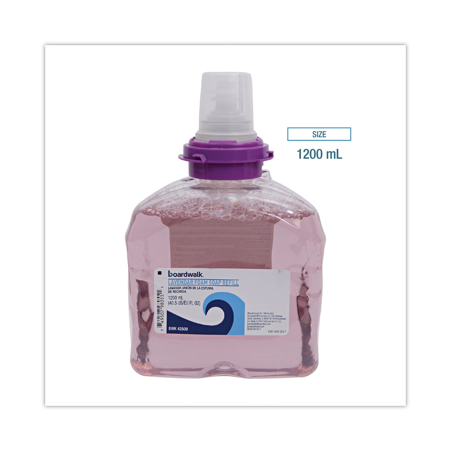 Boardwalk® Lavender Foam Soap Refill, Cranberry Scent, 1,200 mL, 2/Carton (BWK42500)