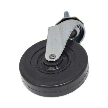 Rubbermaid® Commercial Replacement Bayonet-Stem Swivel Casters, Threaded Stem (0.28" x 1.5"), 4" Hard Rubber Wheel, Black (SGSFG1304L30000)