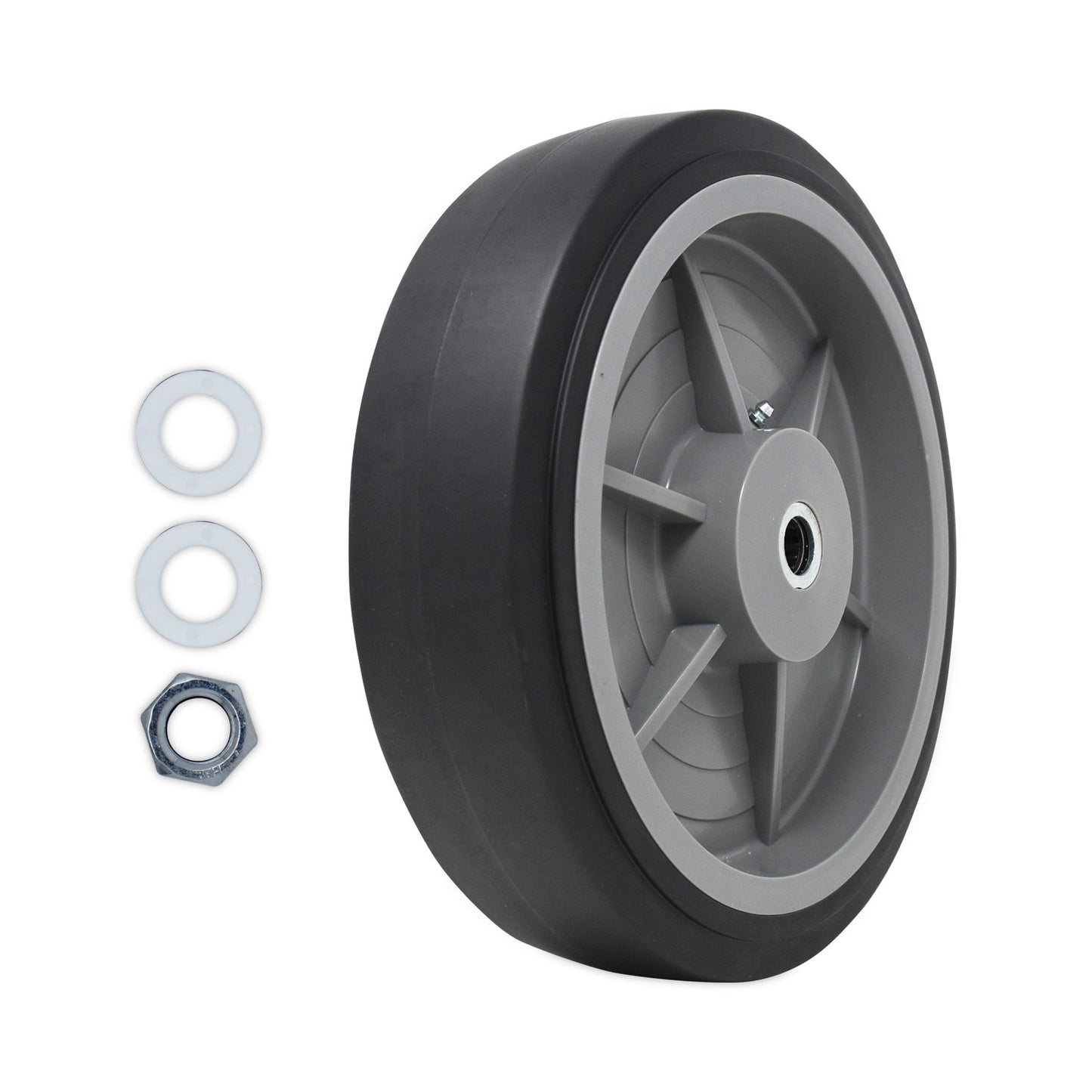 Rubbermaid® Commercial Tilt Truck Wheels, 850 lb Weight Capacity, 12" Wheel, Black (SGSFG1316L30000)