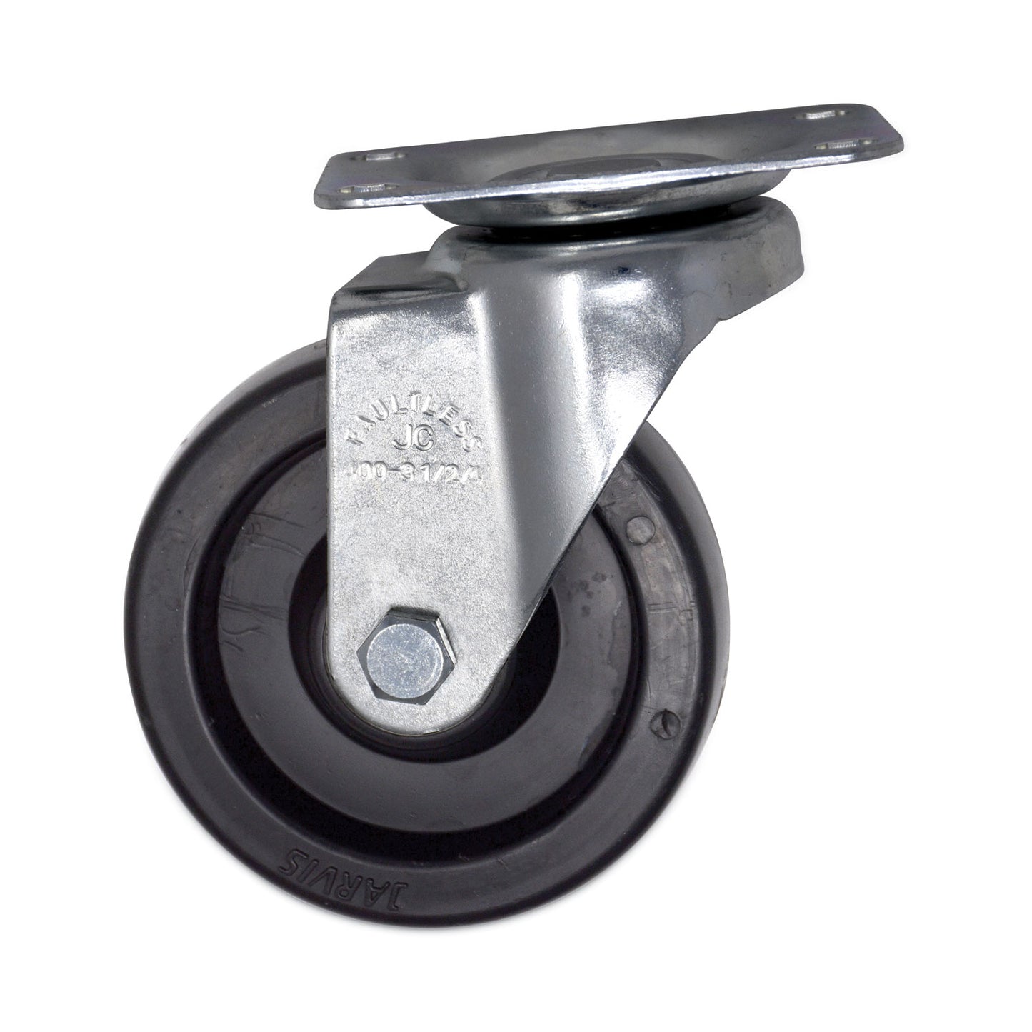Rubbermaid® Commercial Replacement Plate Casters, Rigid Mount Plate, 4" Phenolic Wheel, Black (SGSFG4608L30000)