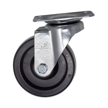 Rubbermaid® Commercial Replacement Plate Casters, Rigid Mount Plate, 4" Phenolic Wheel, Black (SGSFG4608L30000)