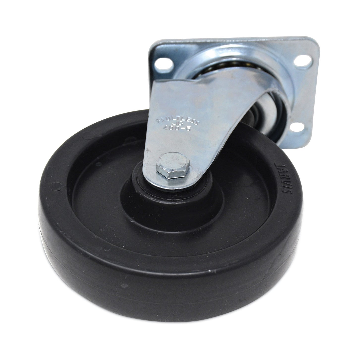 Rubbermaid® Commercial Replacement Plate Casters, Rigid Mount Plate, 5" Polypropylene Wheel, Black (SGSFG4614L30000)