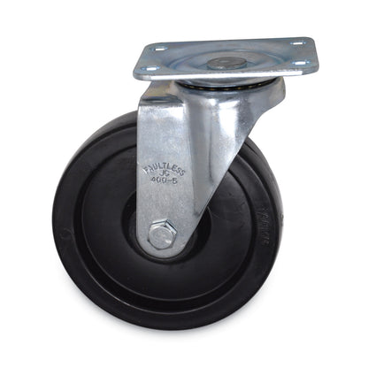 Rubbermaid® Commercial Replacement Plate Casters, Rigid Mount Plate, 5" Polypropylene Wheel, Black (SGSFG4614L30000)