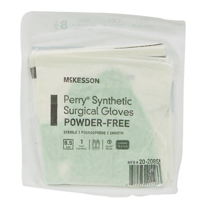 McKesson Perry® Performance Plus Surgical Glove Size 8.5 Sterile Polyisoprene Standard Cuff Length Smooth Green Chemo Tested (1044725_BX)
