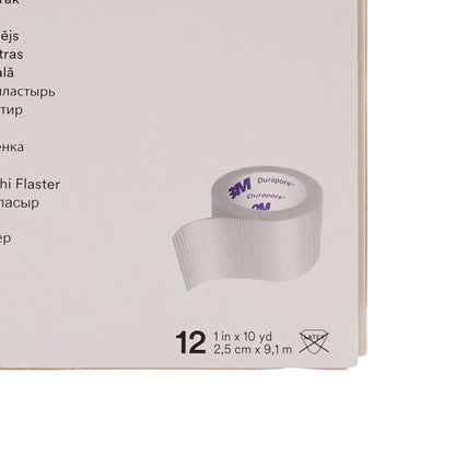 3M™ Durapore™ Medical Tape White 1 Inch X 10 Yard Silk-Like Cloth NonSterile (5775_CS)