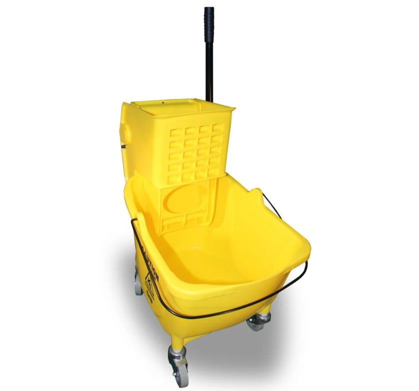 Impact® Value-Plus™ Sidepress Wringer & Plastic Bucket Combo, Yellow, 1/Case (IMP7Y2636-3Y)