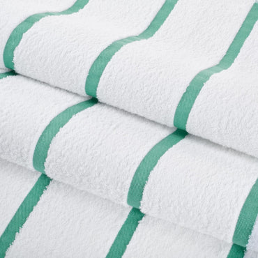 Hospeco® Las Rayas Beach Towel 30x60 Green, 4/Pack (HOSBT-HS3060-15GR)