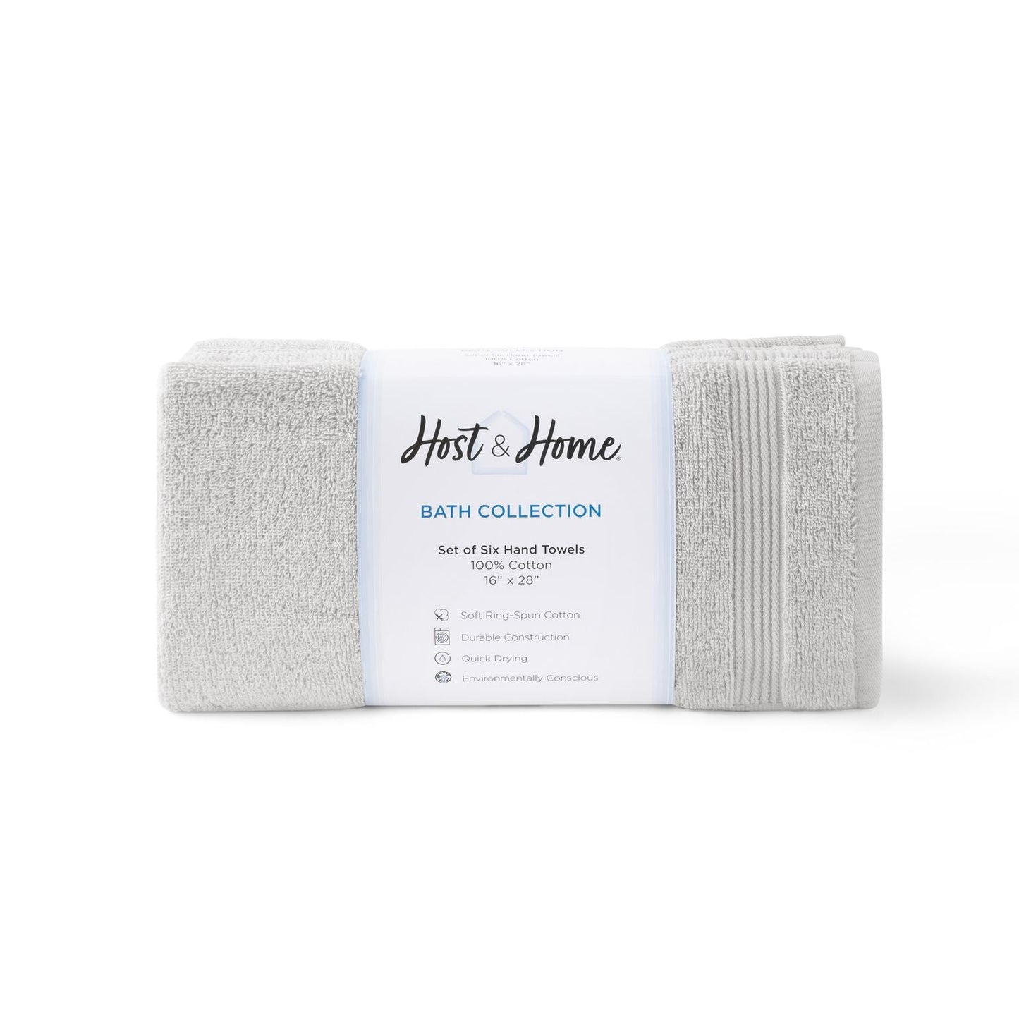 Arkwright Home® Host & Home Hand Towel 16x28 Light Grey, Case of 60 (HT-HH1628-LG-CS)