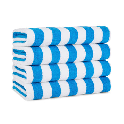 Arkwright Home California Cabana Beach Towel 30x70 Blue (4/Pack) (PNP-CABANA-BL)