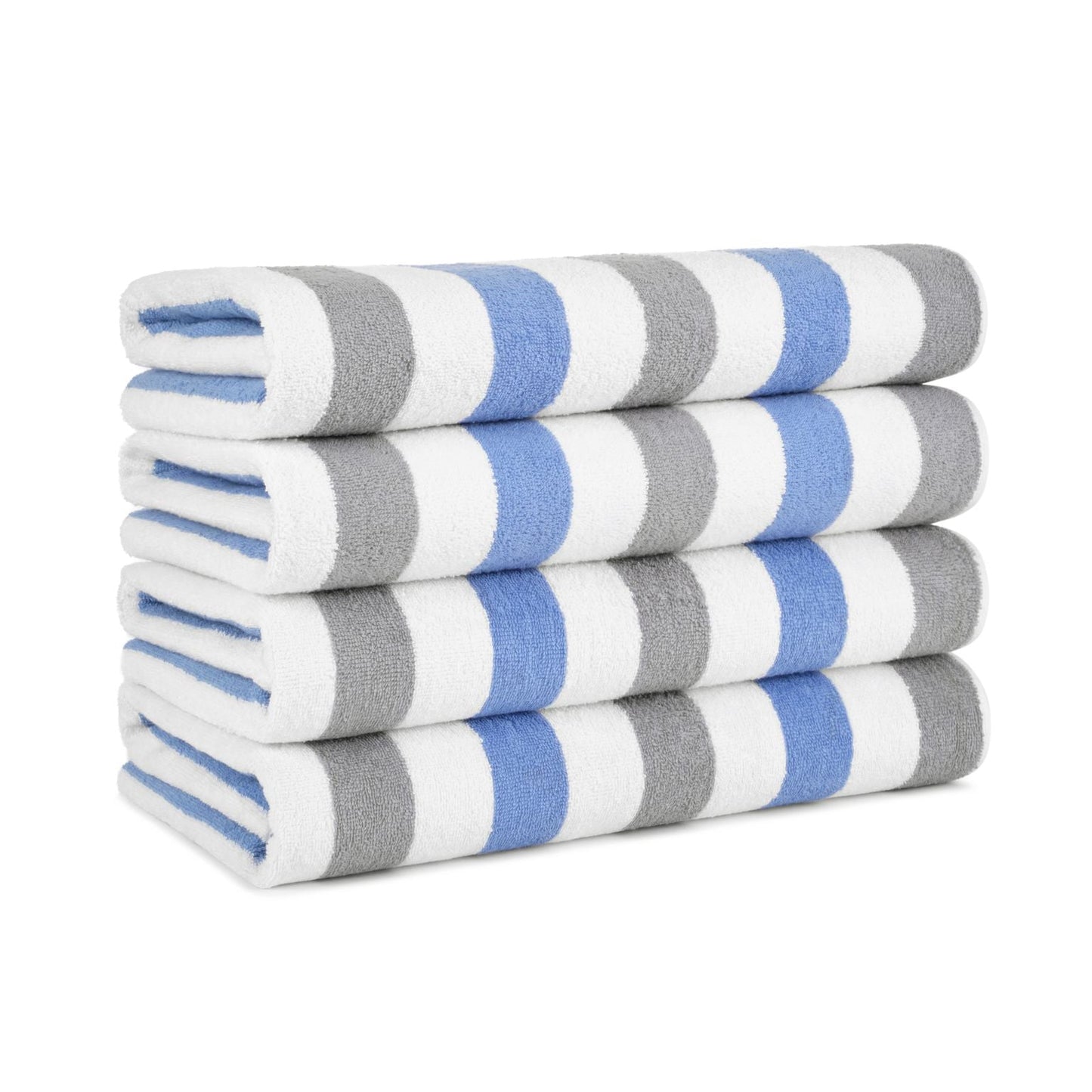 Hospeco® Cabo Cabana Beach Towel 30x70 Grey/Navy, 24/Case (HOSCABOCABANA-GY-NV-CS)