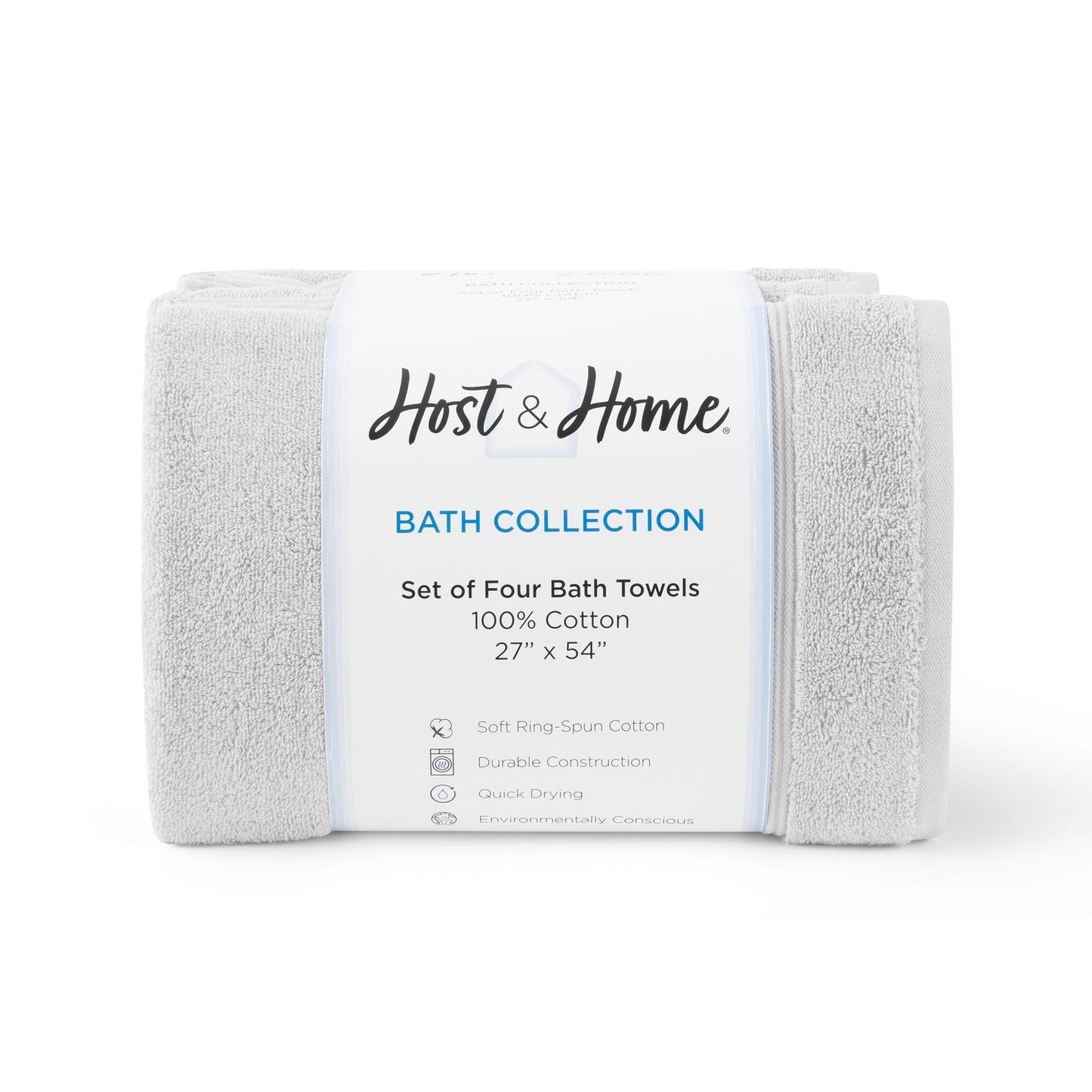 Arkwright Home® Host & Home Bath Towel 27x54 Light Grey, 24/Case (BT-HH2754-LG-CS)