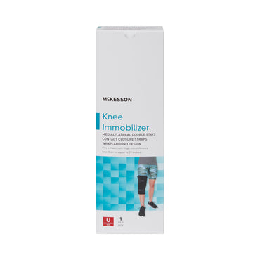 McKesson Knee Immobilizer One Size Fits Most Up to 29 Inch Thigh Circumference 12 Inch Length Left or Right Knee (1159091_EA)