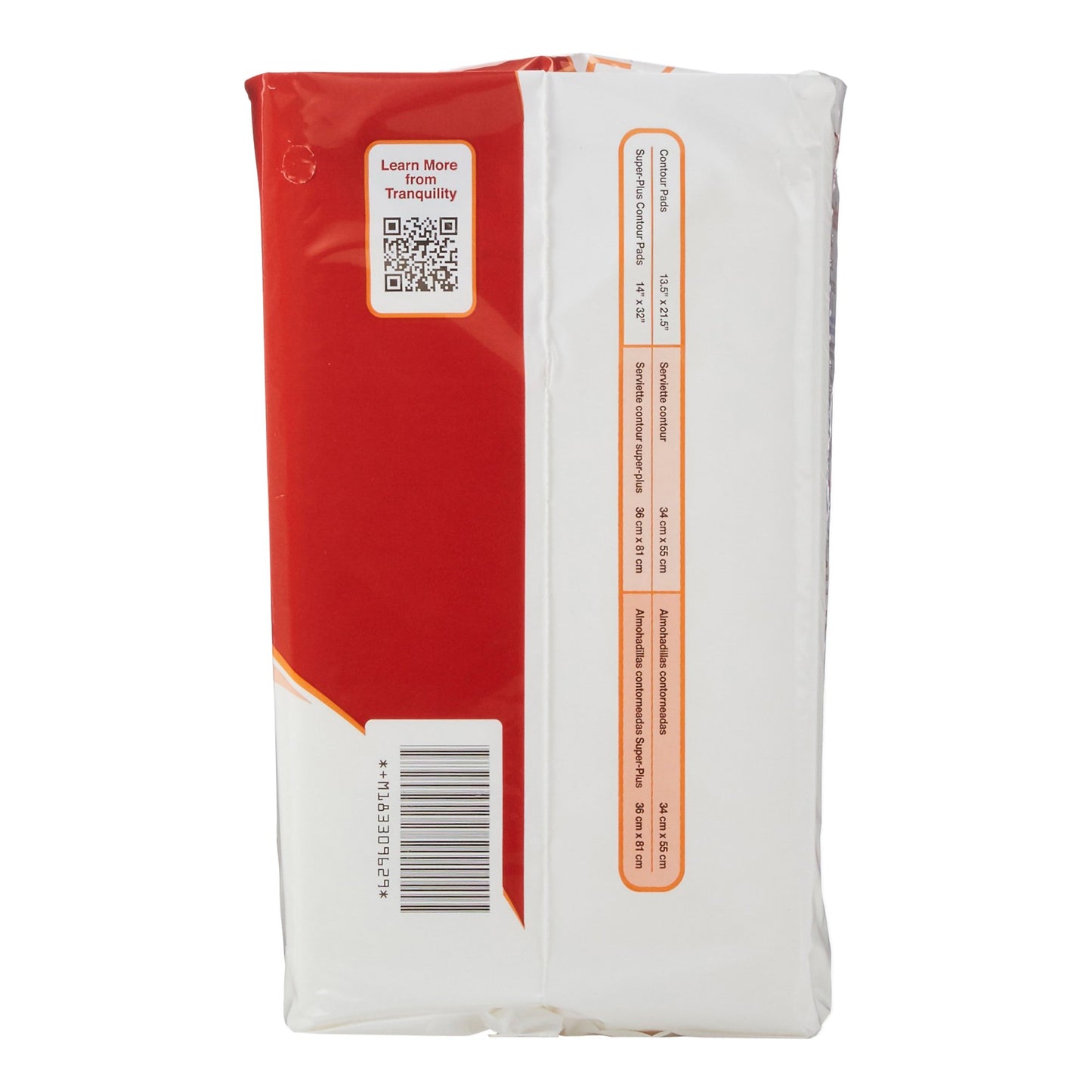 Tranquility® Top Liner® Contour Booster Pad 13-1/2 X 21-1/2 Inch Heavy Absorbency Super Absorbent Core One Size Fits Most (491366_BG)