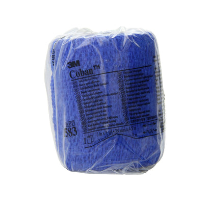 3M™ Coban™ Cohesive Bandage 3 Inch X 5 Yard Self-Adherent Closure Blue NonSterile Standard Compression (176489_CS)