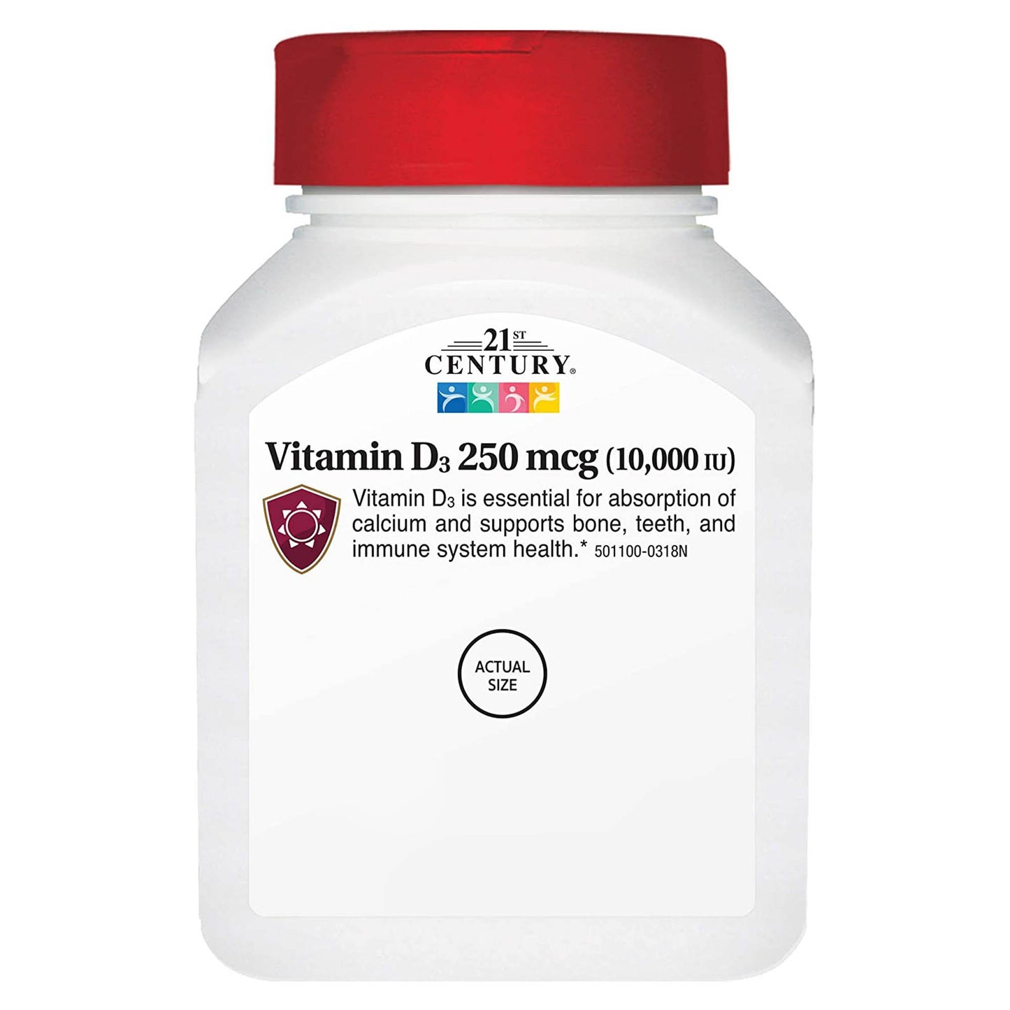 21st Century® Vitamin Supplement Vitamin D 2,000 IU Strength Tablet 110 per Bottle (852701_BT)