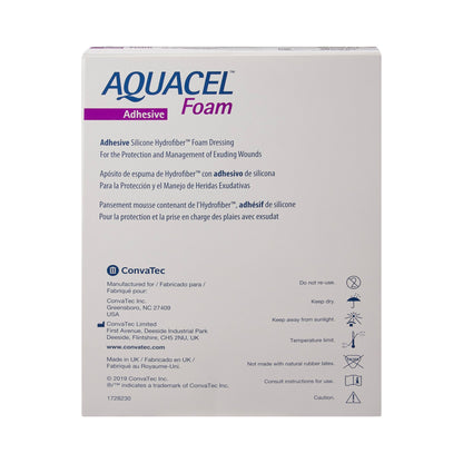 Aquacel® Foam Dressing 7 X 8 Inch With Border Waterproof Film Backing Silicone Adhesive Sacral Sterile (802599_EA)